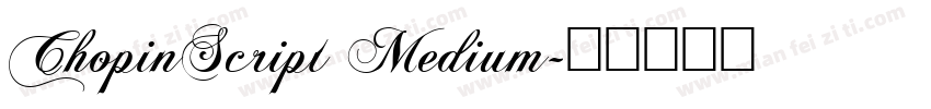 ChopinScript Medium字体转换